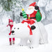 Inflatable Christmas Santa Riding Polar Bear with Shaking Head