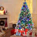 Pre-Lit Artificial Christmas Tree with 11 Lighting Modes and 350 LED Lights
