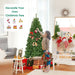 6 FT Pre-Lit Artificial Christmas Tree with 350 Warm White and Multicolored LED Lights