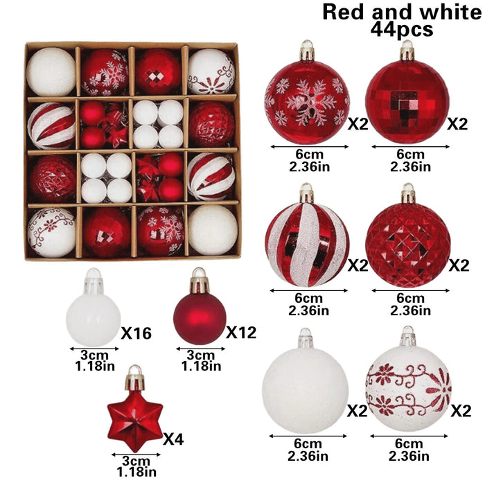 44X Large Christmas Baubles Xmas Tree Balls Decor Party Wedding Ornament Gift UK