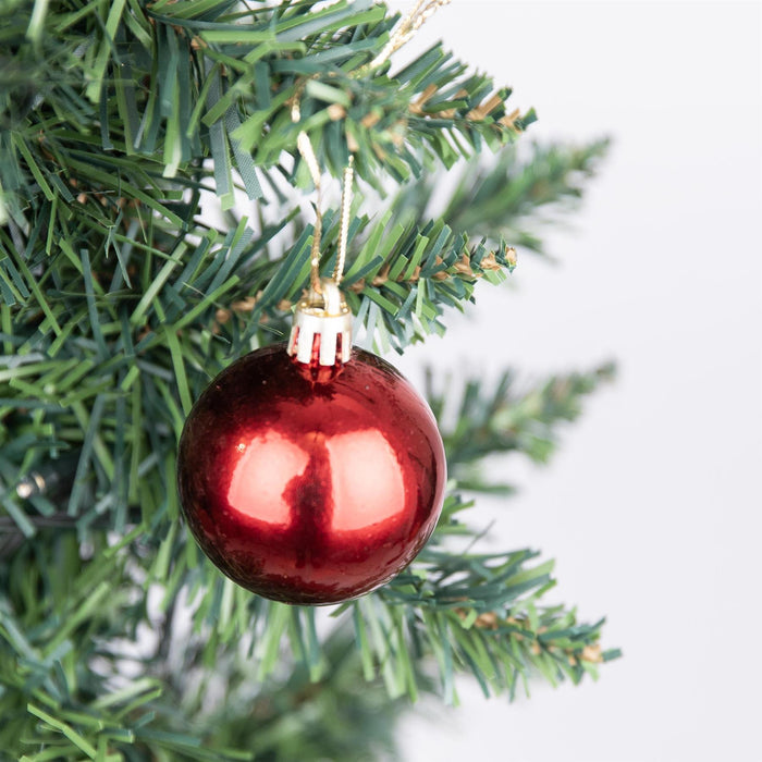 Christmas Baubles Hanging Decoration Shiny Glitter Balls Xmas Tree Ornament 50Mm