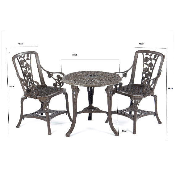 Rose Armchair Patio Set – Vintage Style with Comfy Chairs