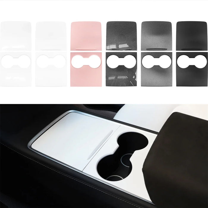 Matte ABS Tesla center console wrap with card slot for Model 3 and Model Y

