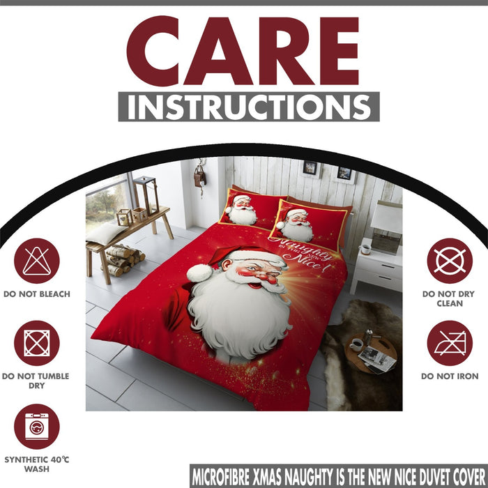 Xmas Duvet Quilt Cover Pillowcase Soft Reversible Printed Bedding Set All Size