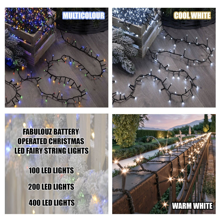 Battery Operated Fairy Lights with Timer Christmas Tree Indooroutdoor Xmas Decor