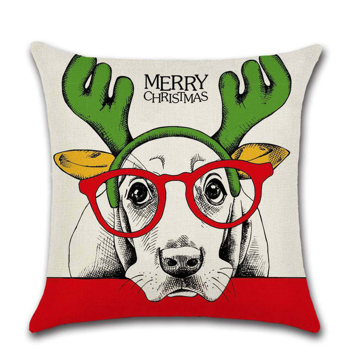 Christmas Pillow Case Cushion Cover Xmas Santa Claus Tree Snow Home Decor 45*45