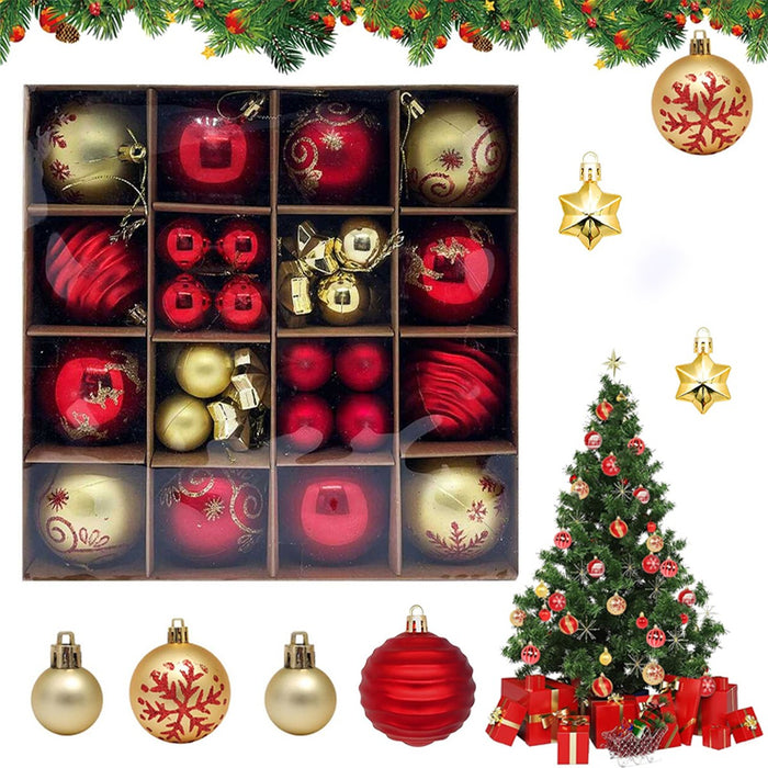 44X Large Christmas Baubles Xmas Tree Balls Decor Party Wedding Ornament Gift UK