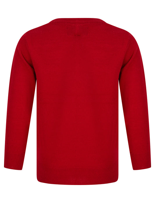 Kids Boys Christmas Jumper Reindeer 3D Pom Pom Xmas Sweater Pullover Novelty