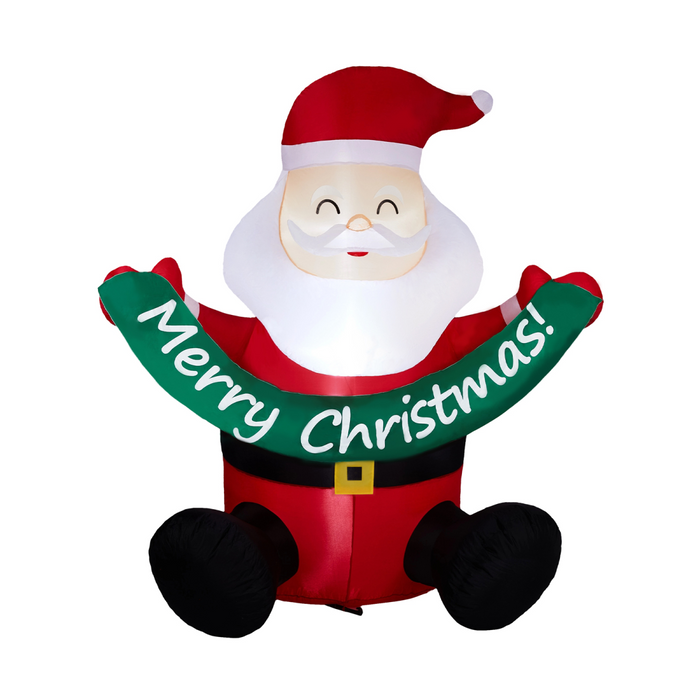 Christmas Inflatable Decoration – Santa With LED Lights - Samanta Factory