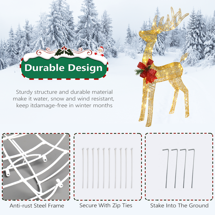 Christmas Reindeer Decoration – Light-Up Outdoor Festive Display - Samanta Factory