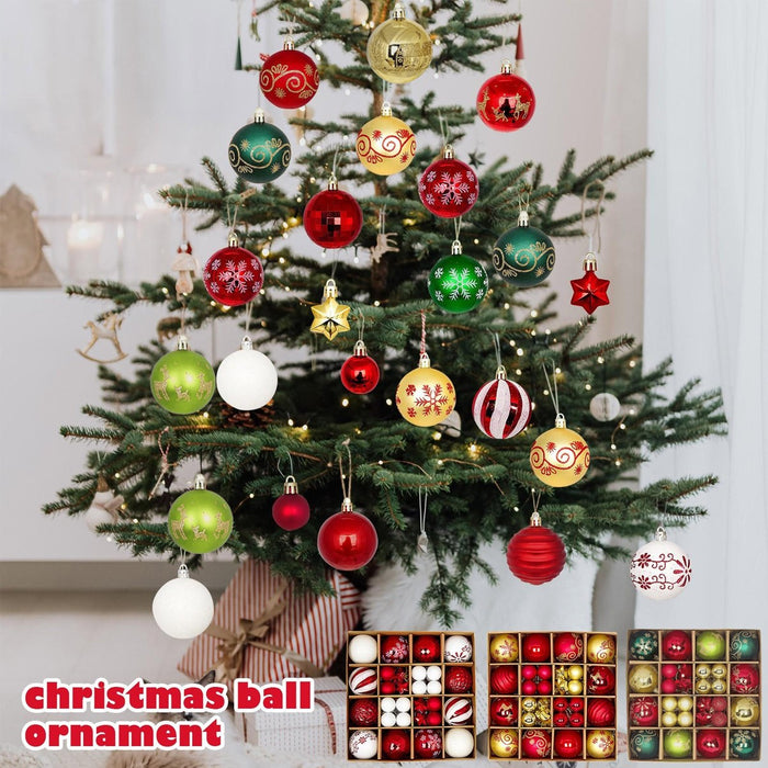 44X Large Christmas Baubles Xmas Tree Balls Decor Party Wedding Ornament Gift UK