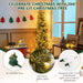 7 FT Pre-Lit Half-Shape Christmas Tree with 403 Branch Tips and 150 LED Lights