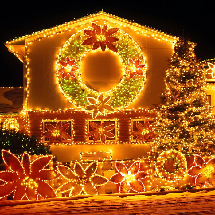 Christmas Lights 40M 300 LED Battery Fairy String Outdoor Timer 8 Modes W/White