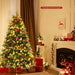 5/6 Feet Artificial Christmas Tree with LED Lights and Tips