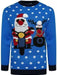 New Ladies Womens Santa Xmas Christmas Novelty Fairisle Retro Jumper Sweater
