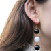 White Agate & Black Onyx Earrings – Elegant Yellow Gold Vermeil Dangle Design - Samanta Factory