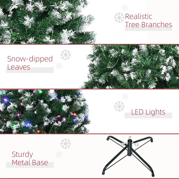 Artificial Christmas Tree – Multicolour Pre-Lit Snowy Branch Design - Samanta Factory