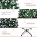 Artificial Christmas Tree – Multicolour Pre-Lit Snowy Branch Design - Samanta Factory