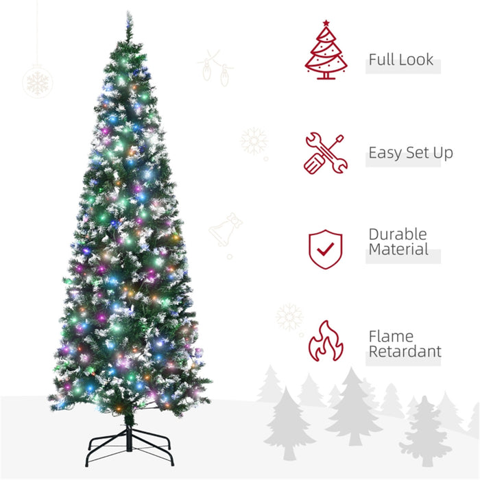 Artificial Christmas Tree – Multicolour Pre-Lit Snowy Branch Design - Samanta Factory