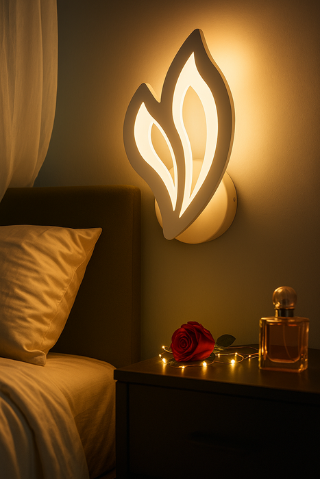 LED Wall Light – Magnolia Petal Design with Warm White Glow - Samanta Factory