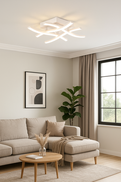 Modern LED Ceiling Light – 24W Surface-Mounted Fixture with 3-Color Modes - Samanta Factory