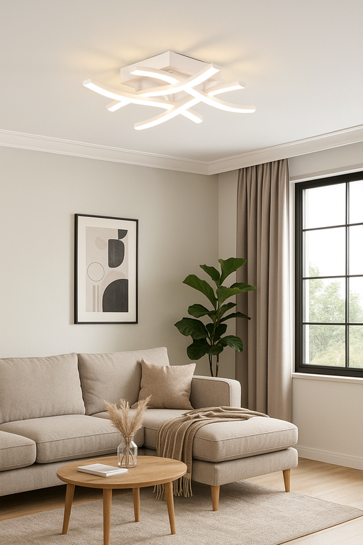 Modern LED Ceiling Light – 24W Surface-Mounted Fixture with 3-Color Modes - Samanta Factory