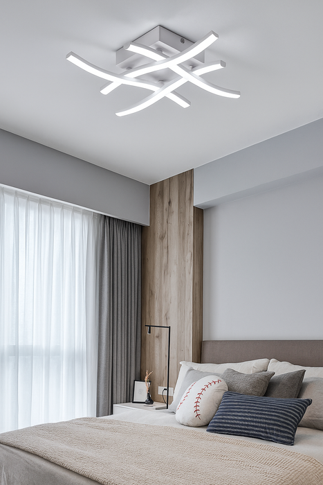Modern LED Ceiling Light – 24W Surface-Mounted Fixture with 3-Color Modes - Samanta Factory