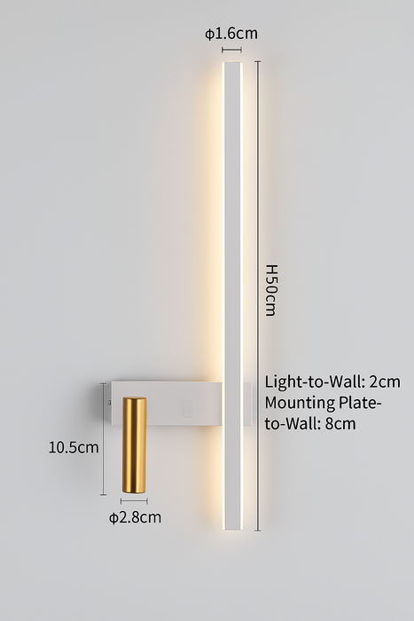 Nordic Modern LED Wall Lamp – Black & White Minimalist Design for Living Room & Bedroom