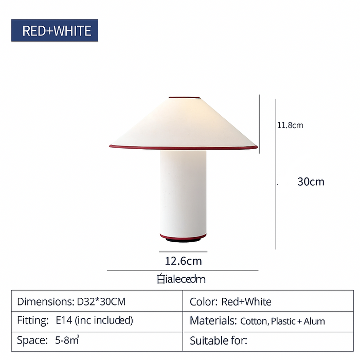 COLETTE Table Lamp – Japanese Wabi-Sabi White Mushroom Design