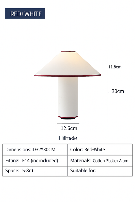 COLETTE Table Lamp – Japanese Wabi-Sabi White Mushroom Design
