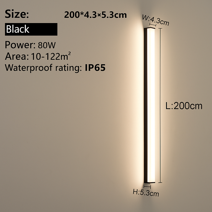 Outdoor Wall Lamp – Waterproof LED Strip Light for Garden & Balcony