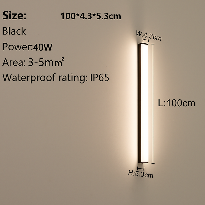 Outdoor Wall Lamp – Waterproof LED Strip Light for Garden & Balcony