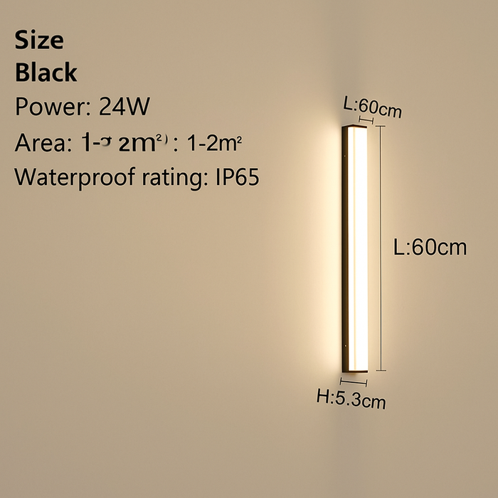 Outdoor Wall Lamp – Waterproof LED Strip Light for Garden & Balcony