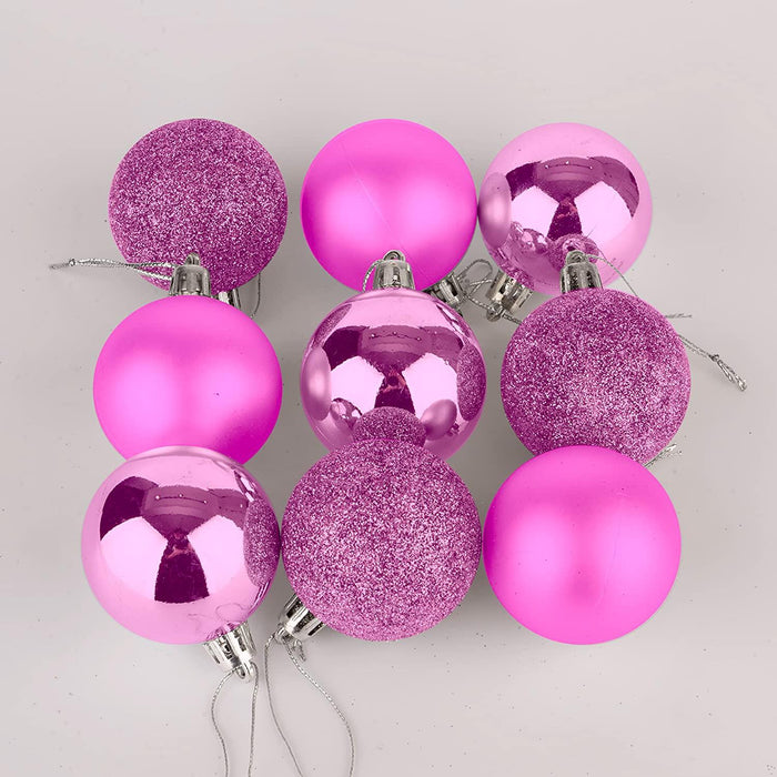 Christmas Baubles Hanging Decoration Shiny Glitter Balls Xmas Tree Ornament 50Mm