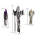 Set of 3 Hanging Skeleton, Flying Ghost Halloween Decorations