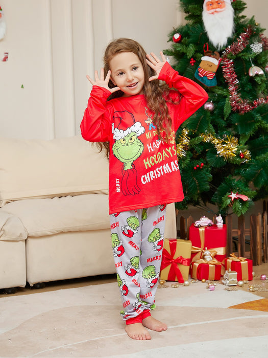 Christmas Family Matching Pyjamas Adults Kids Funny Grinch Nightwear Pajamas Pjs