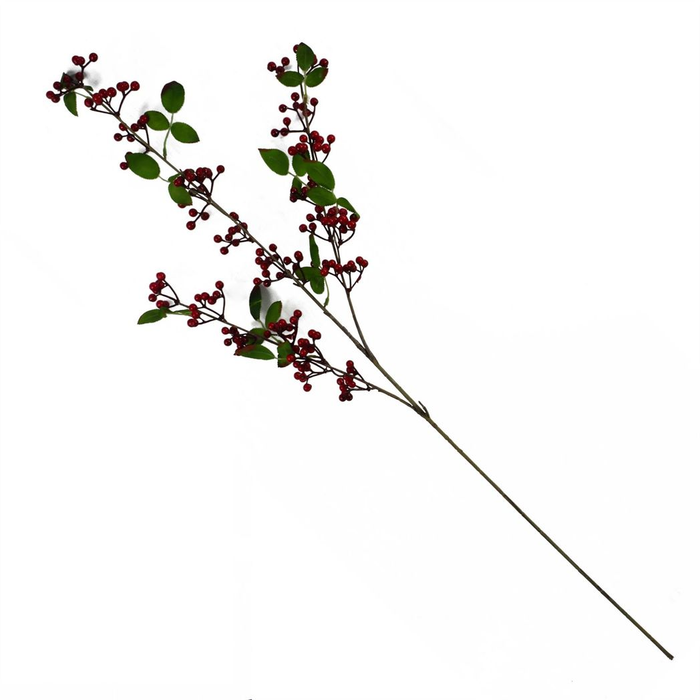 Artificial Sprays – 80cm Luxurious Red Christmas Berry Stems - Samanta Factory