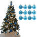 12Pc Christmas Tree Baubles, Tree Decorations, Xmas Bauble Decorations/Or
