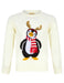 Kids Girls Christmas Jumper Antler Penguin Novelty Sequinned Xmas Sweater