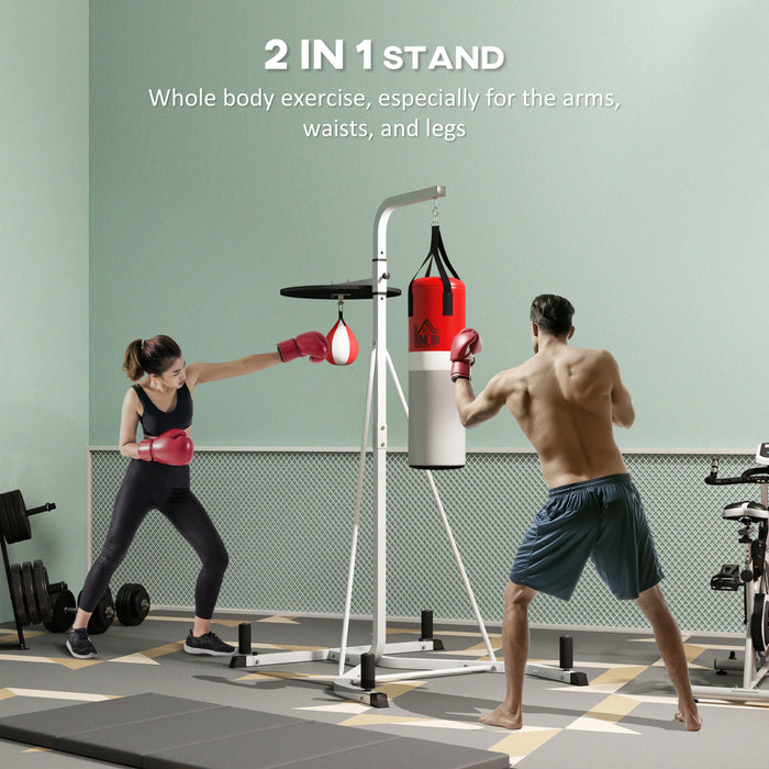 Freestanding Punching Bag & Sandbag Station – Adjustable Duo Training Stand with Pump - Samanta Factory