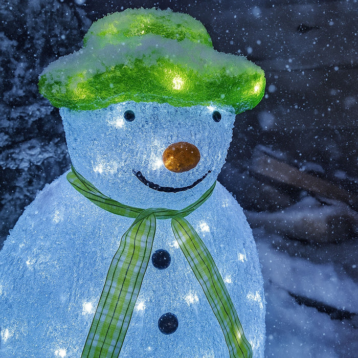 Neo Snowman Snow Dog LED Light up Acrylic Christmas Festive Decoration Outdoor