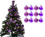 12Pc Christmas Tree Baubles, Tree Decorations, Xmas Bauble Decorations/Or