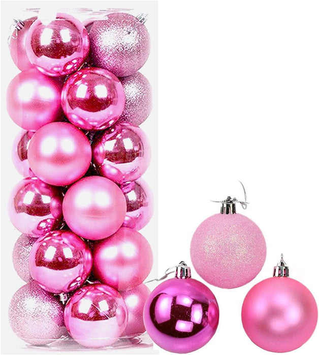 Christmas Baubles Hanging Decoration Shiny Glitter Balls Xmas Tree Ornament 50Mm