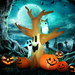 Large Inflatable Halloween Tree – 240cm with LED Lights, Ghost, Pumpkins & Owl - Samanta Factory