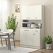 Tall Kitchen Storage Cabinet – Cream White with Adjustable Shelves & Drawer - Samanta Factory