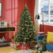6ft pre-lit Christmas tree with warm white LED lights and metal base