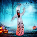 Inflatable Halloween Ghost – LED & Rotating Flame Light Display - Samanta Factory