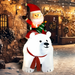 Inflatable Santa on Polar Bear – Light-Up 6.6ft Outdoor Display - Samanta Factory