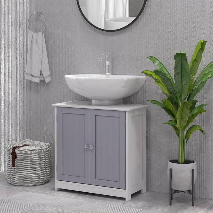Under-Sink Bathroom Cabinet – 60x60cm Storage Unit with Adjustable Shelf & Pipe Cut-Out - Samanta Factory