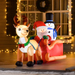 4ft Christmas Inflatable Santa Sleigh – LED Lighted Festive Display - Samanta Factory